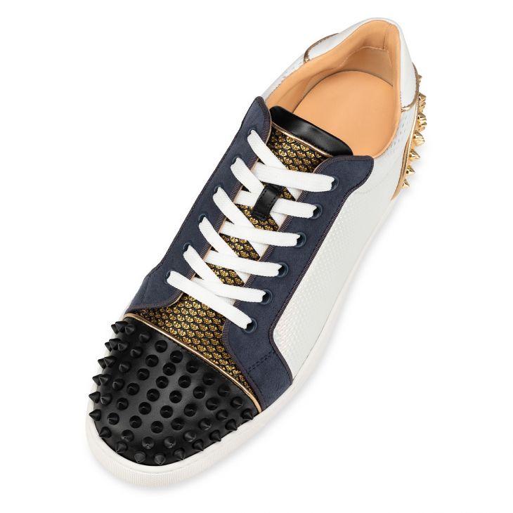 Christian Louboutin Seavaste 2 Low-Top Sneakers - King fabric And Spikes - Multicolor - DesignerGu