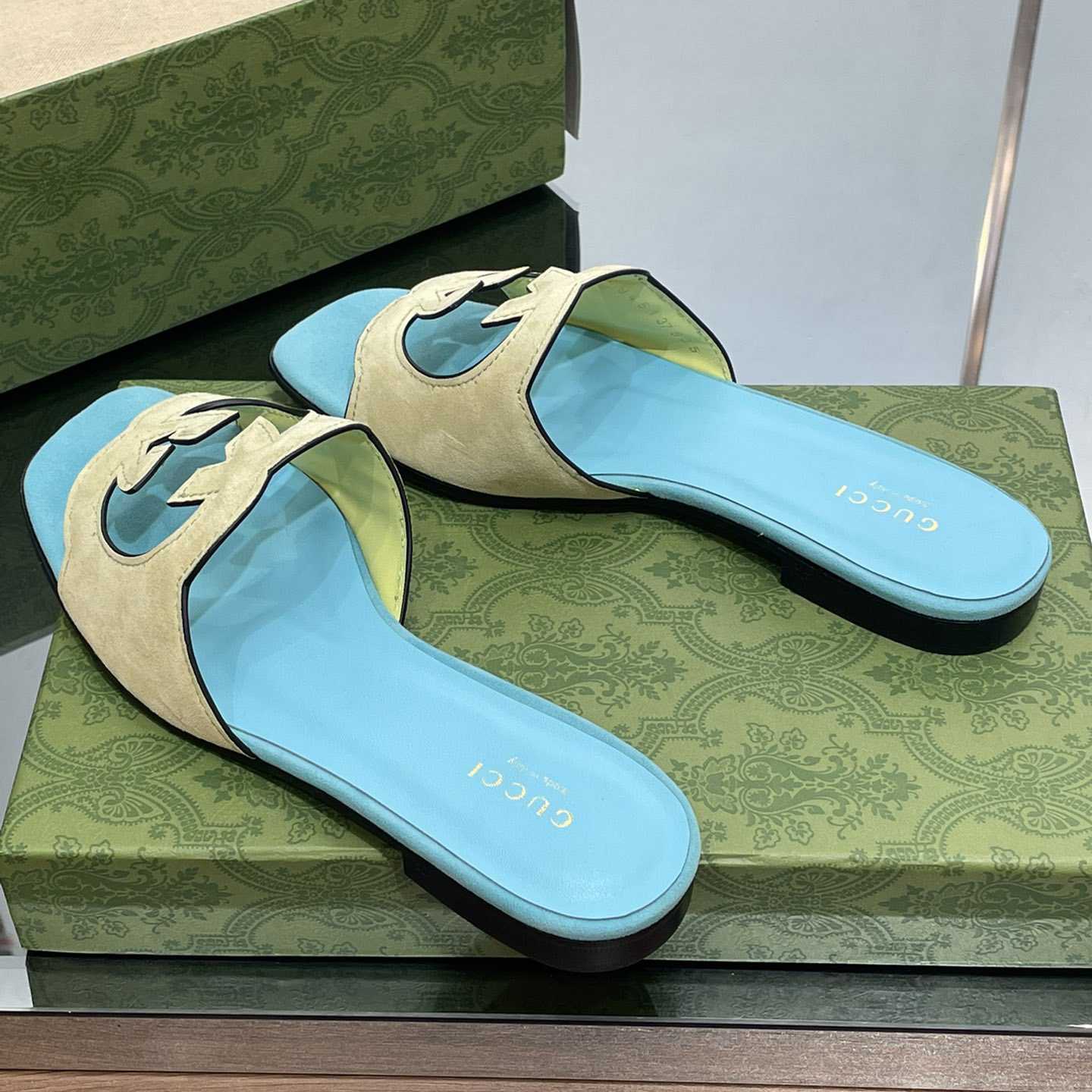 Gucci Women's Interlocking G Cut-out Slide Sandal - 