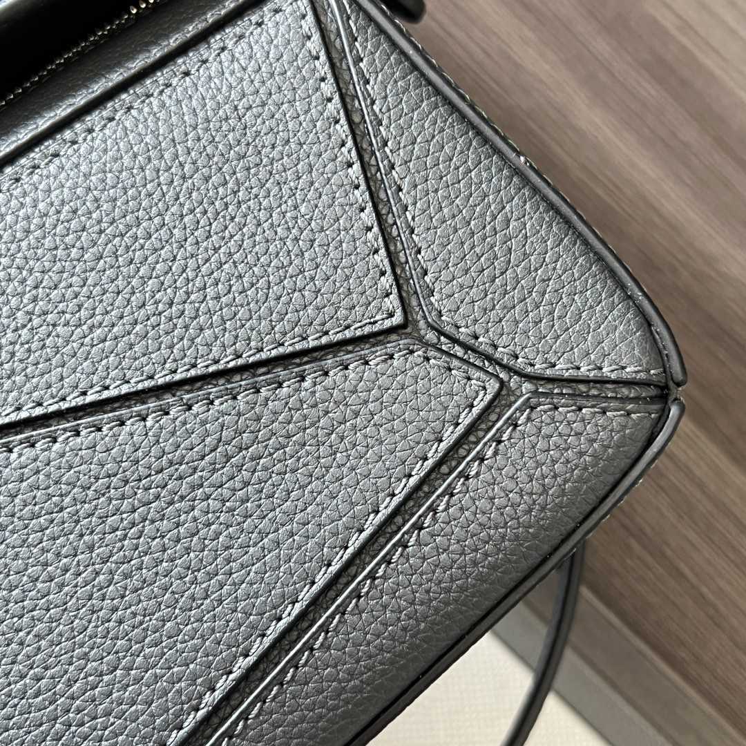 Loewe Small Puzzle Bag In Soft Grained Calfskin Grey Color - DesignerGu