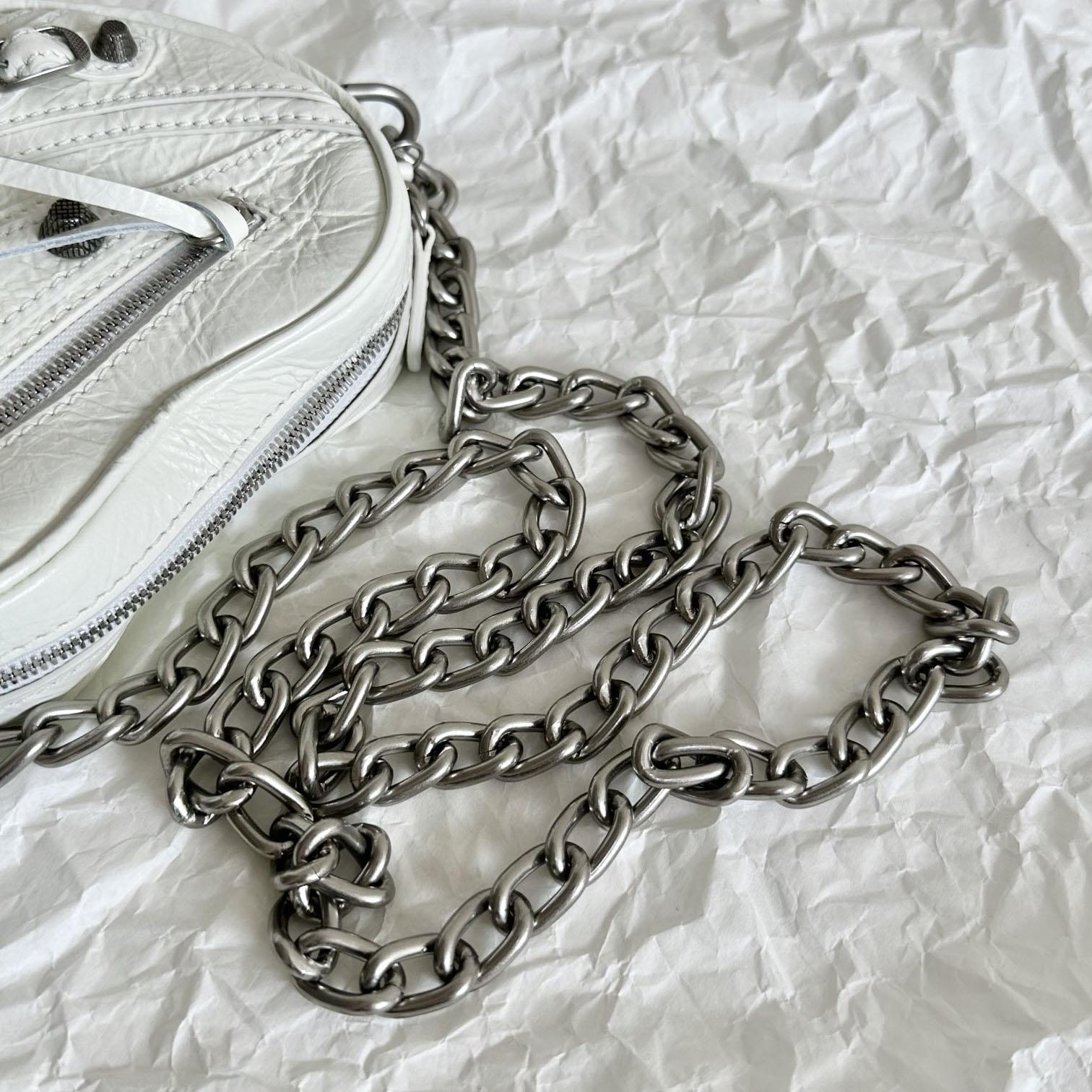 Balenciaga Le Cagole Heart Mini Bag In Optic White (16-12.7-4.5cm) - 