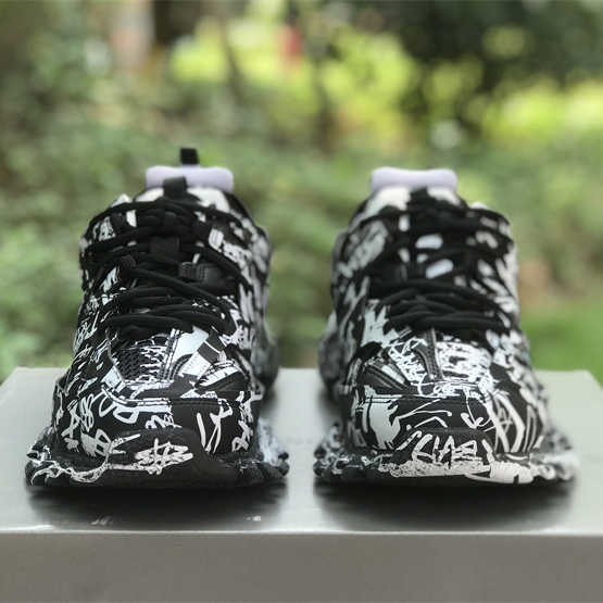 Balenciaga Track Graffiti Sneaker In Black - DesignerGu