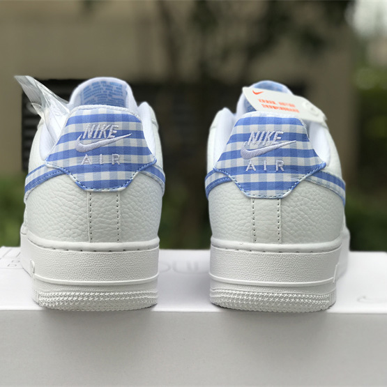 Nike Air Force 1 Low 'Blue Gingham' Sneaker       DZ2784-100 - DesignerGu