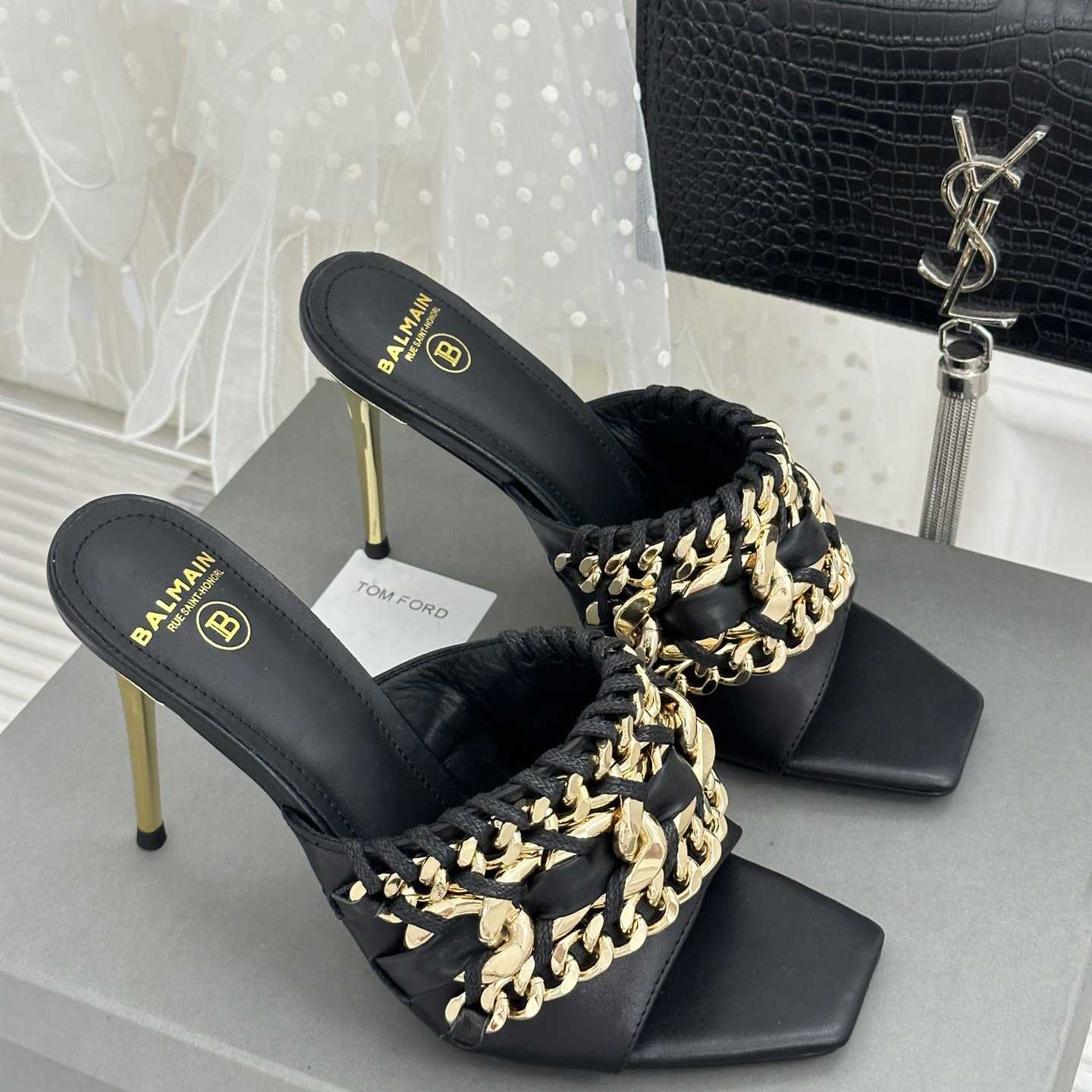 Balmain Chain-link Detail 110mm Pumps - 