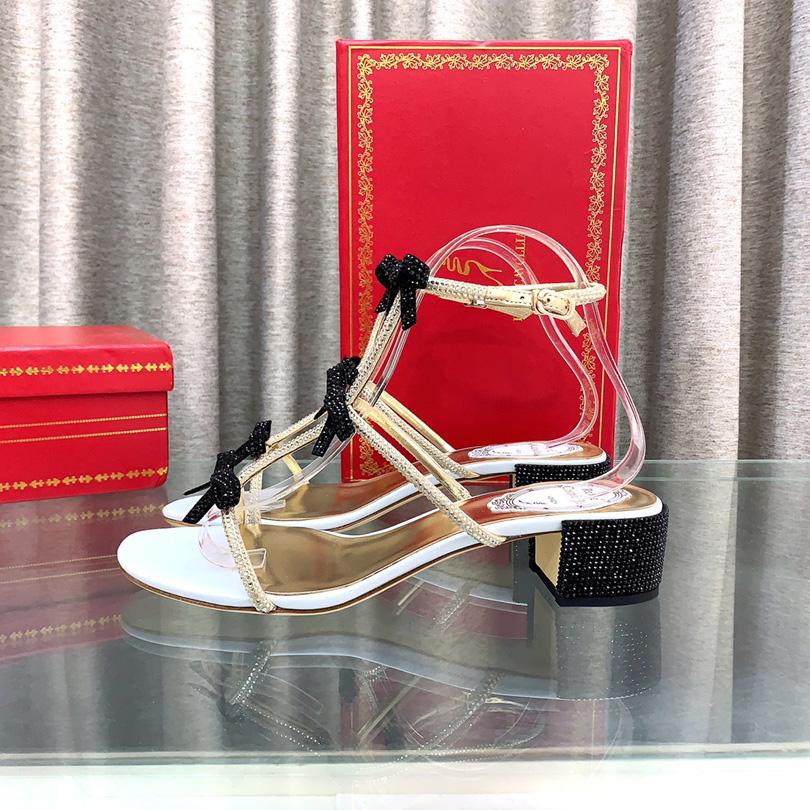 Rene Caovilla Sandals With Ankle Laces Caterina - DesignerGu