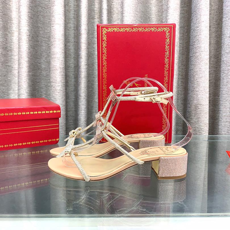 Rene Caovilla Sandals With Ankle Laces Caterina - DesignerGu