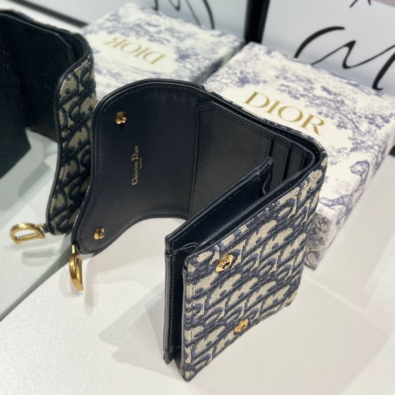 Dior  Saddle Lotus Wallet - DesignerGu