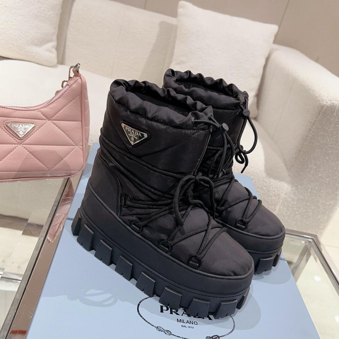 Prada Nylon Gabardine Après-ski Boots - DesignerGu