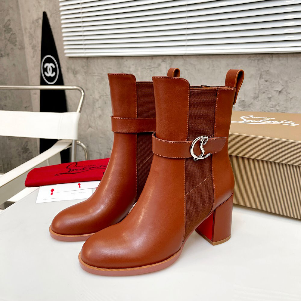 Christian Louboutin CL Chelsea Leather booty - DesignerGu