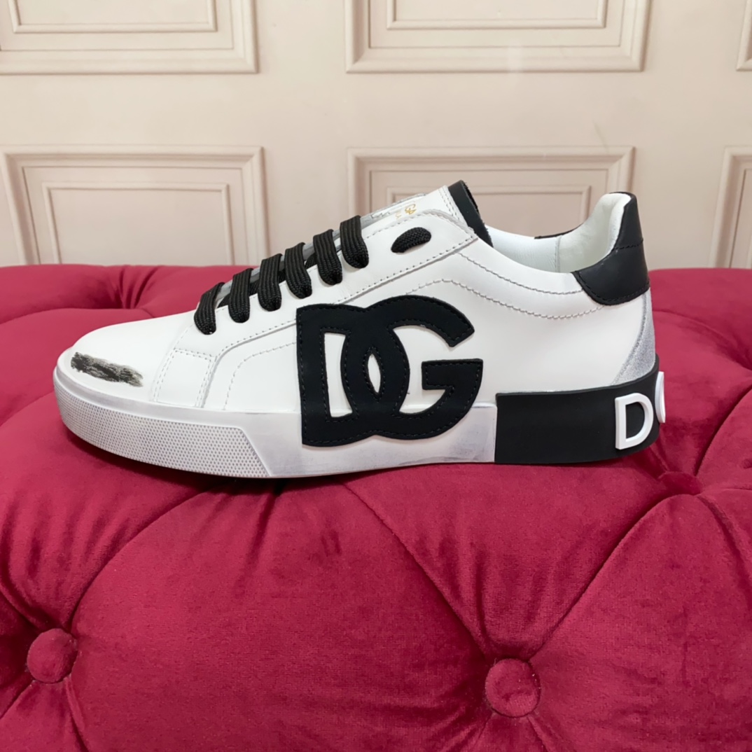 Dolce & Gabbana Portofino Vintage Calfskin Sneakers - 