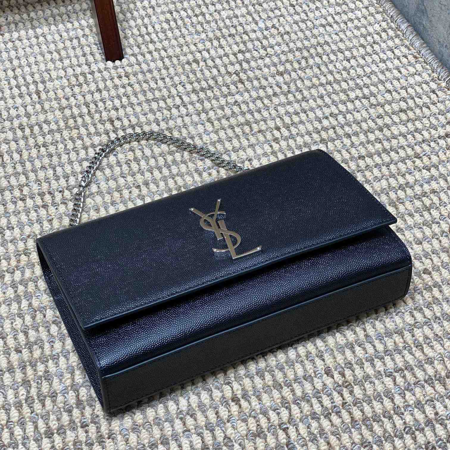 Saint Laurent Kate Medium In Grain De Poudre Embossed Leather  (24*14.5*5.5cm) - 