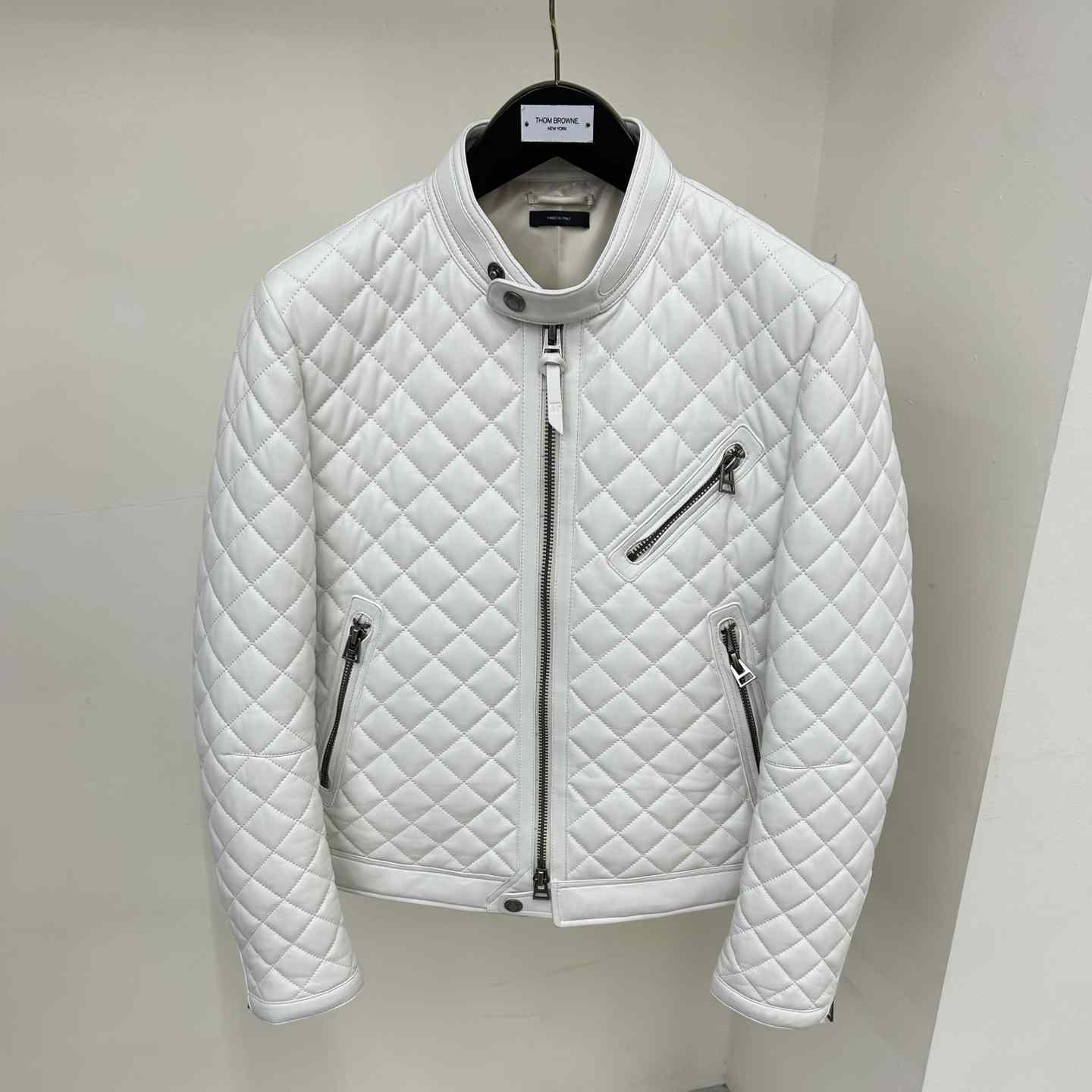 Dior Feather Nappa Quilted Cafe Racer - DesignerGu