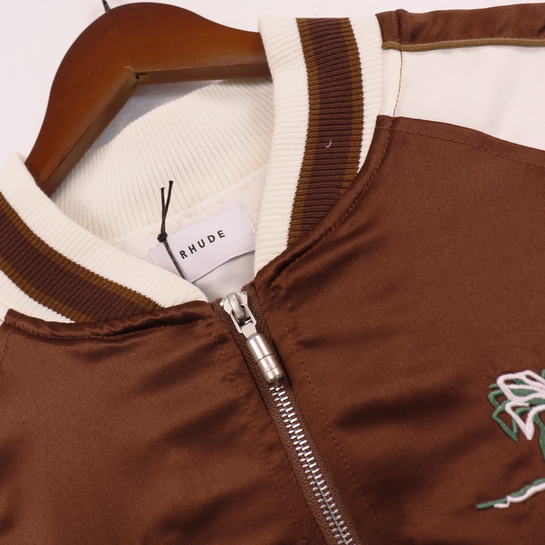 Rhude Souvenier Jacket In Brown - DesignerGu