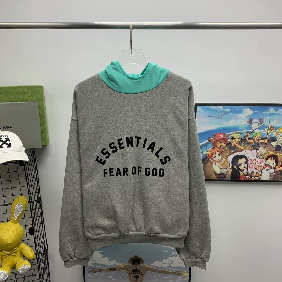 Fear Of God Essentials Logo-print Hoodie - DesignerGu