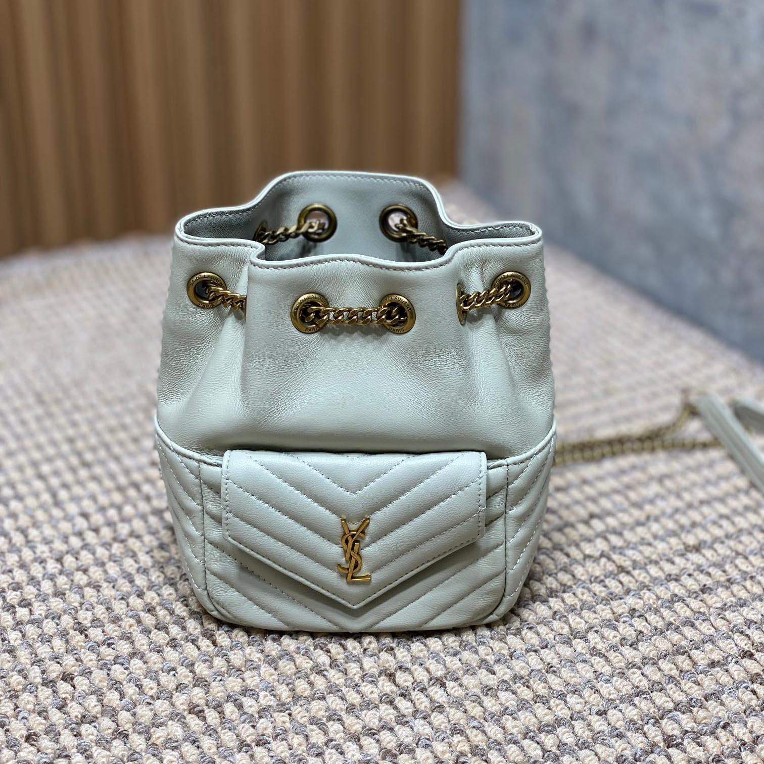 Saint Laurent Joe Mini Bucket Bag In Quilted Lambskin  - DesignerGu