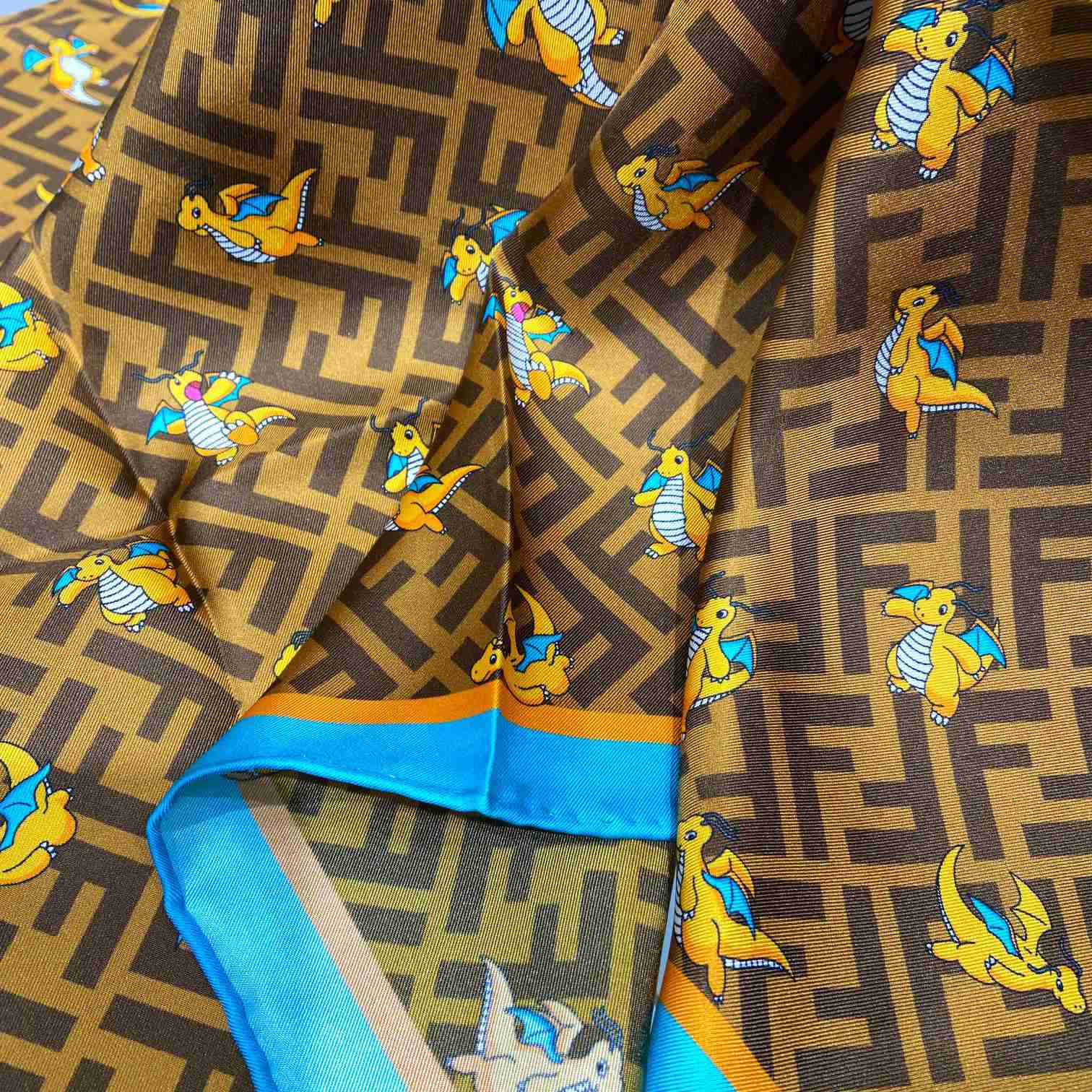 Fendi x FRGMT x Pokemon Silk Foulard   90*90cm - 