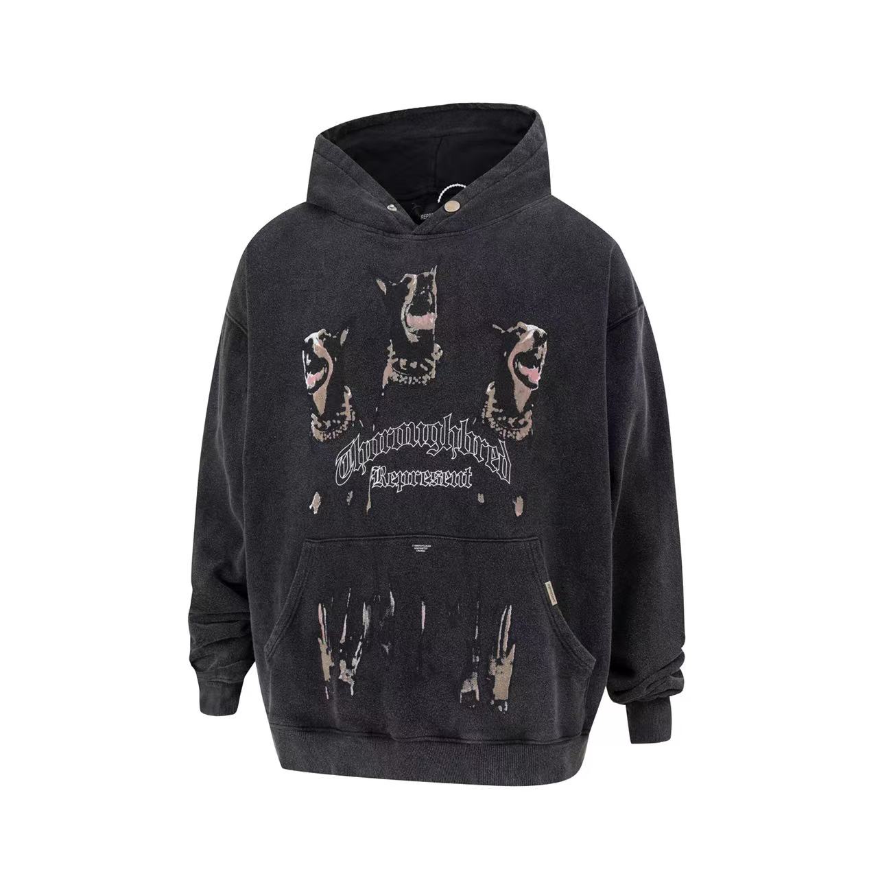 Represent Thoroughbred Hoodie- Vintage Black - DesignerGu