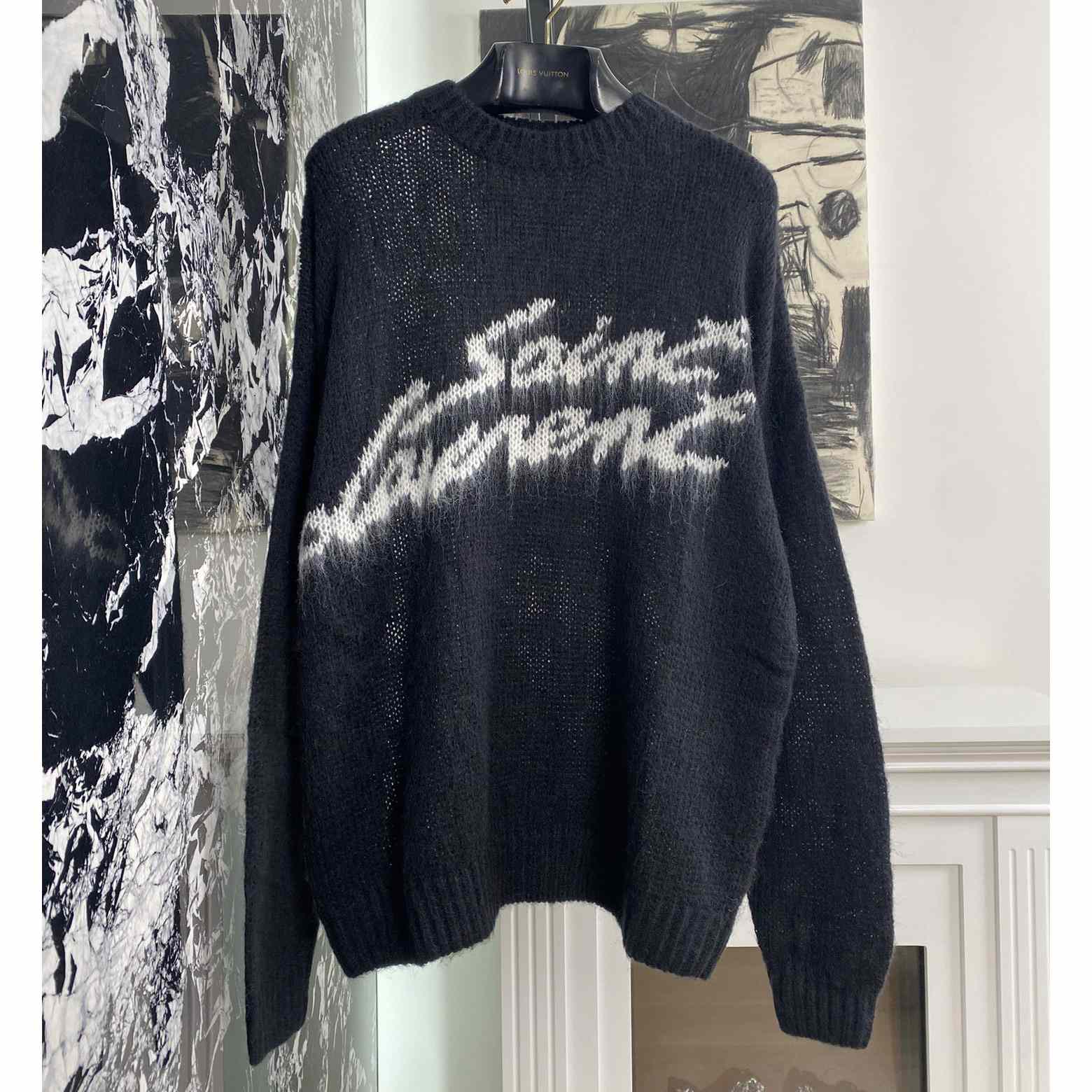 Saint Laurent 90s Sweater 'Noir/Naturel' - DesignerGu