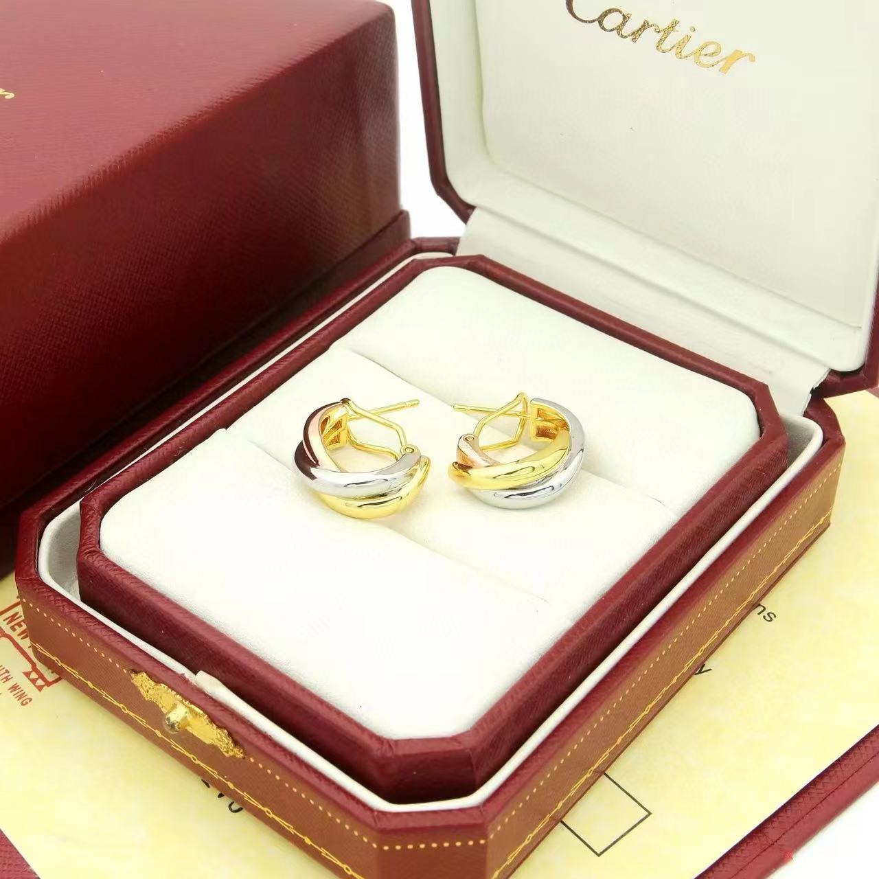 Cartier  'Trinity' Hoop Earrings - 