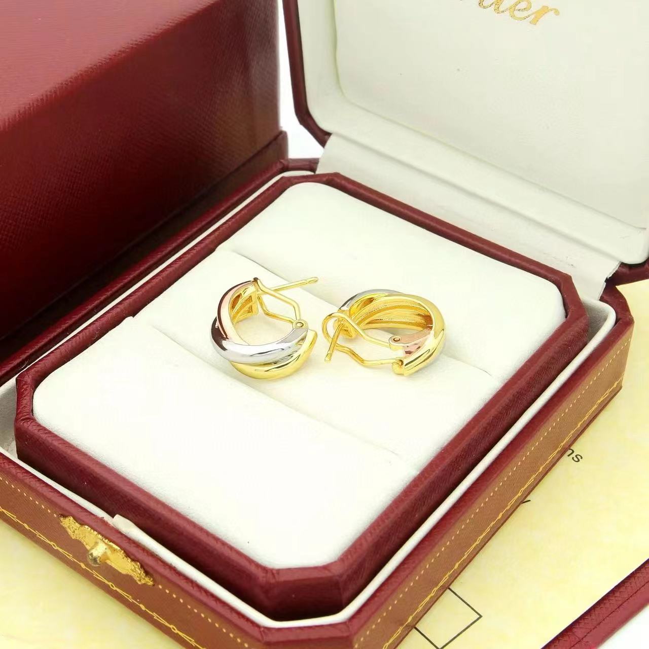 Cartier  'Trinity' Hoop Earrings - 