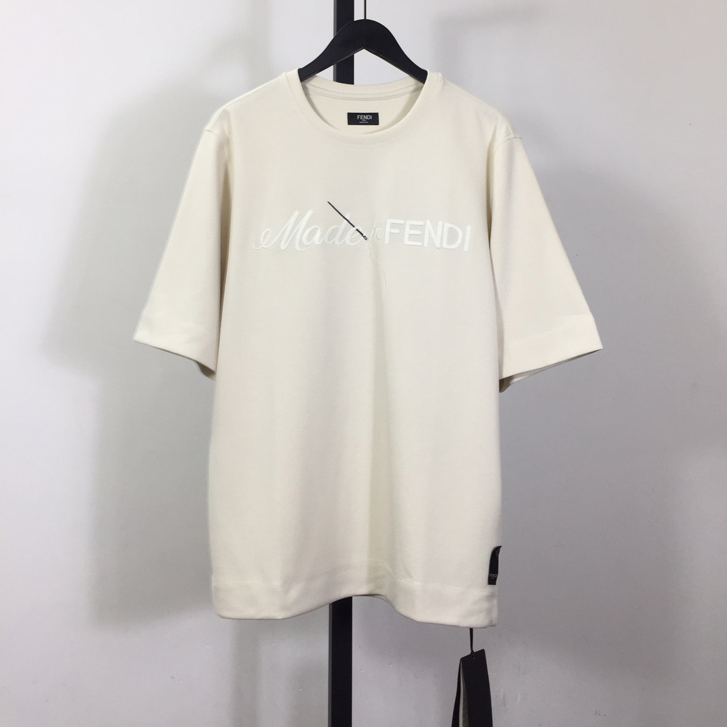 Fendi Logo-embroidered Cotton T-shirt - DesignerGu