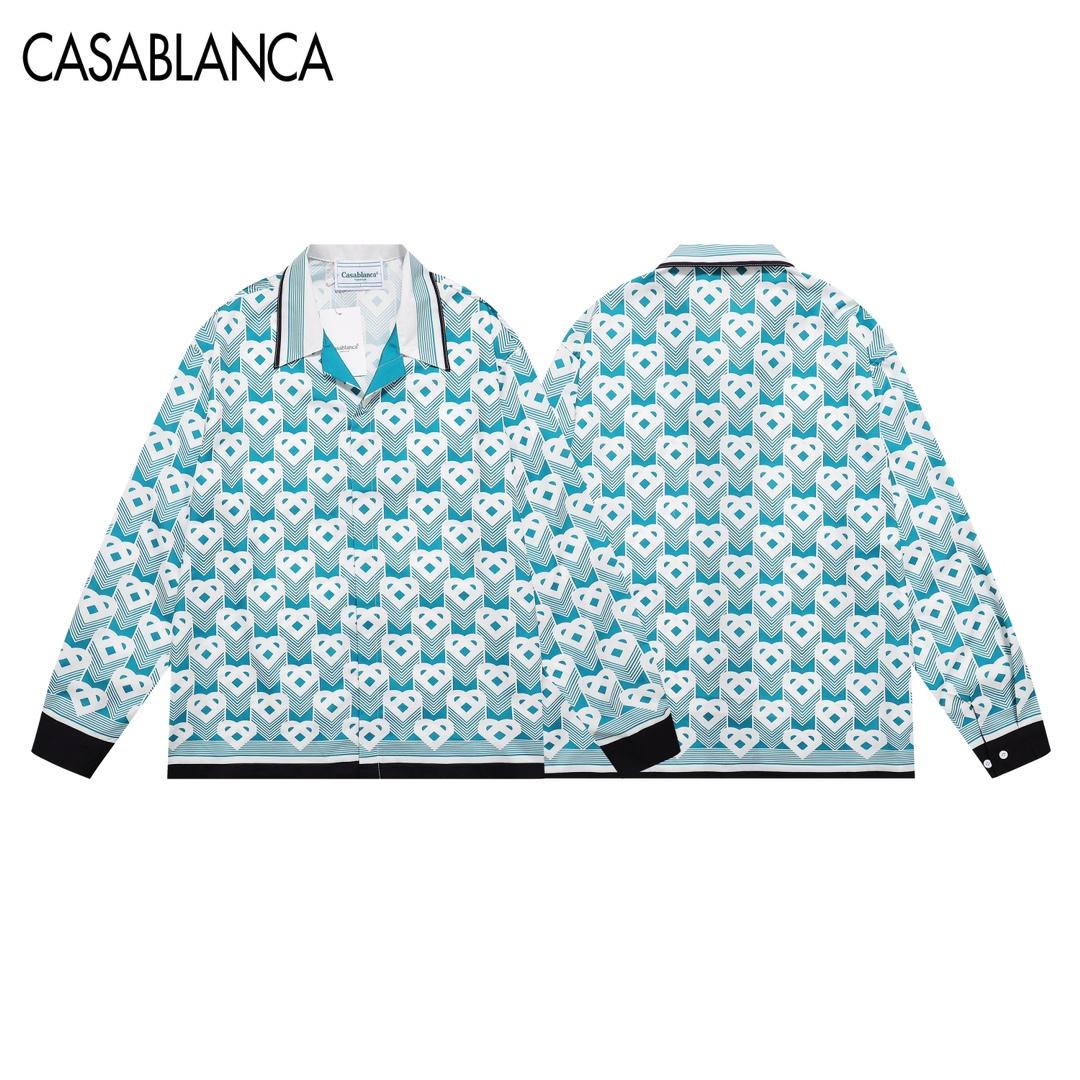 Casablanca Heart Monogram Silk Shirt - DesignerGu