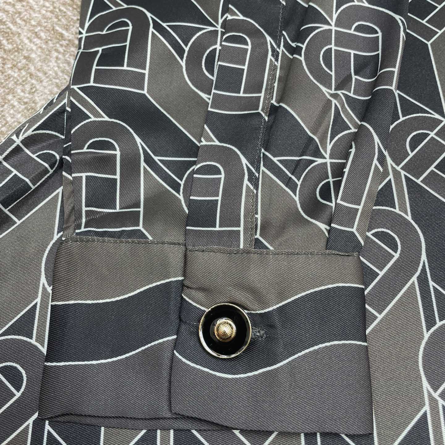 Casablanca Heart Monogram-print Silk Shirt  CA3462 - DesignerGu