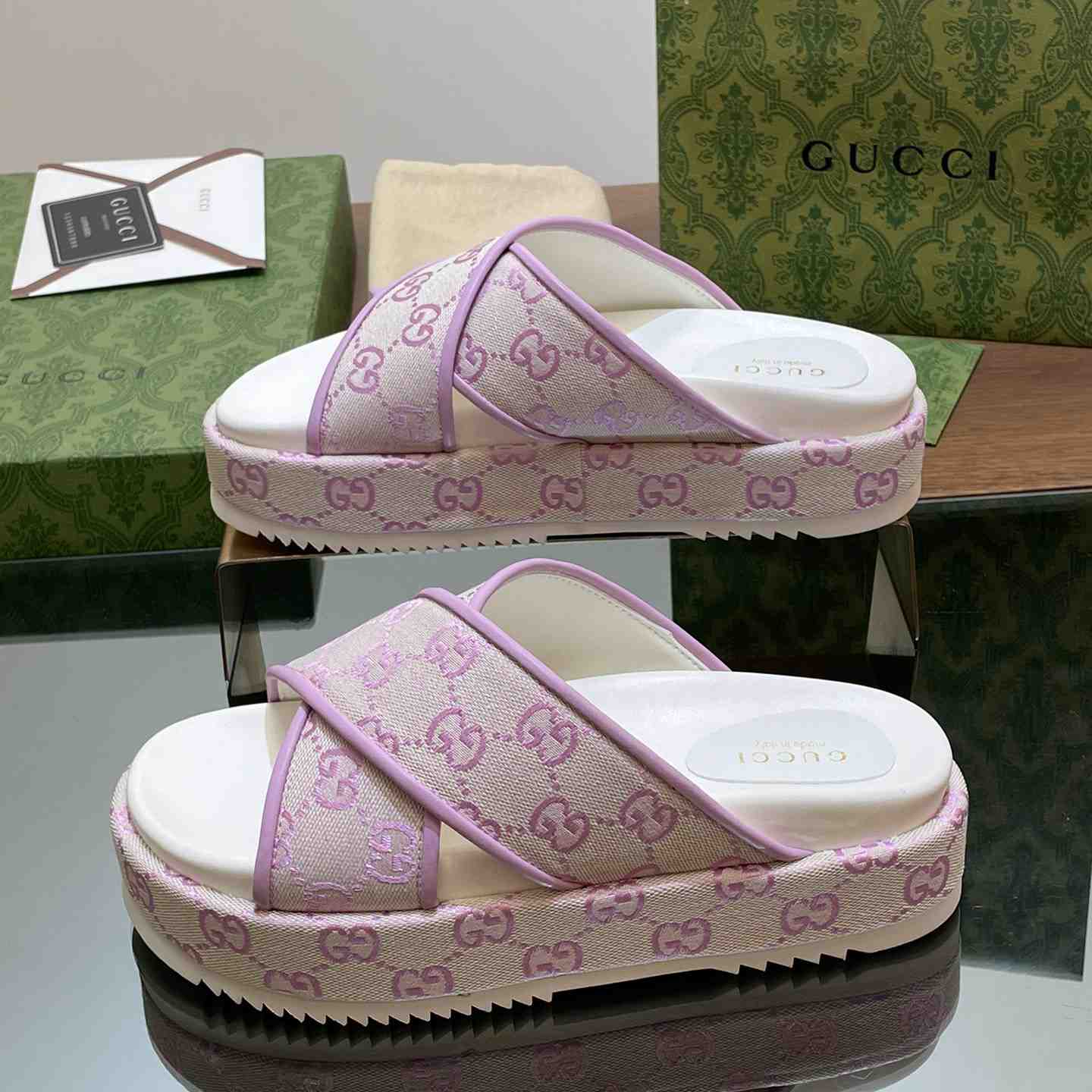 Gucci Women's GG Platform Slide Sandal - 