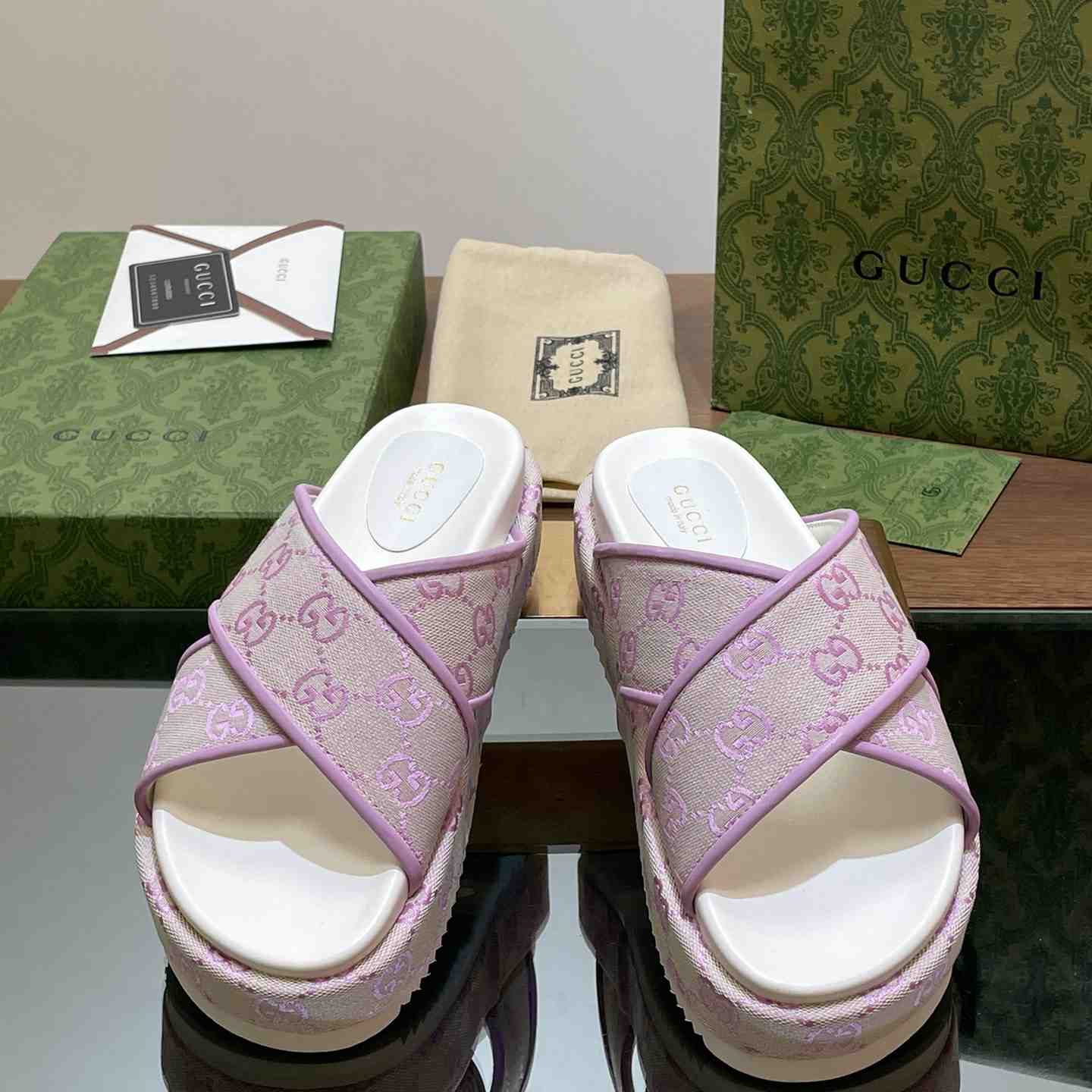 Gucci Women's GG Platform Slide Sandal - 