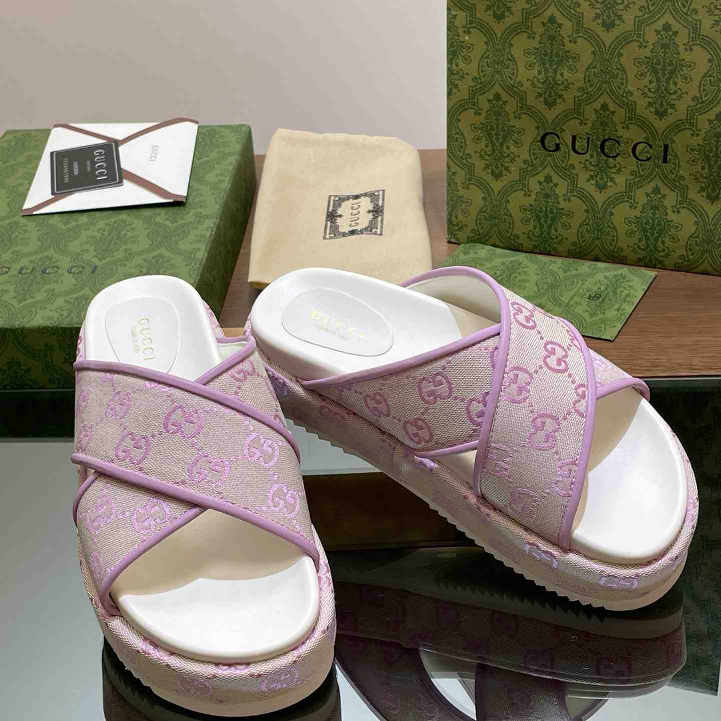 Gucci Women's GG Platform Slide Sandal - 