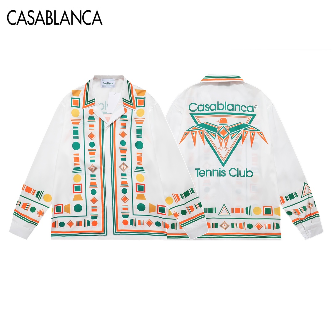 Casablanca Playful Eagle Silk Shirt - DesignerGu