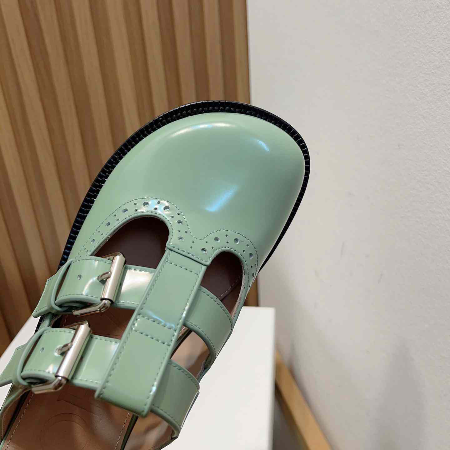 Loewe Campo Mary Jane Mule In Calfskin - 