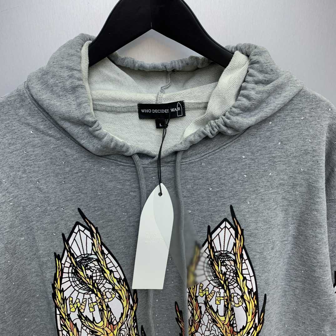 Who Decides War Flame Glass Hooded Sweatshirt - 