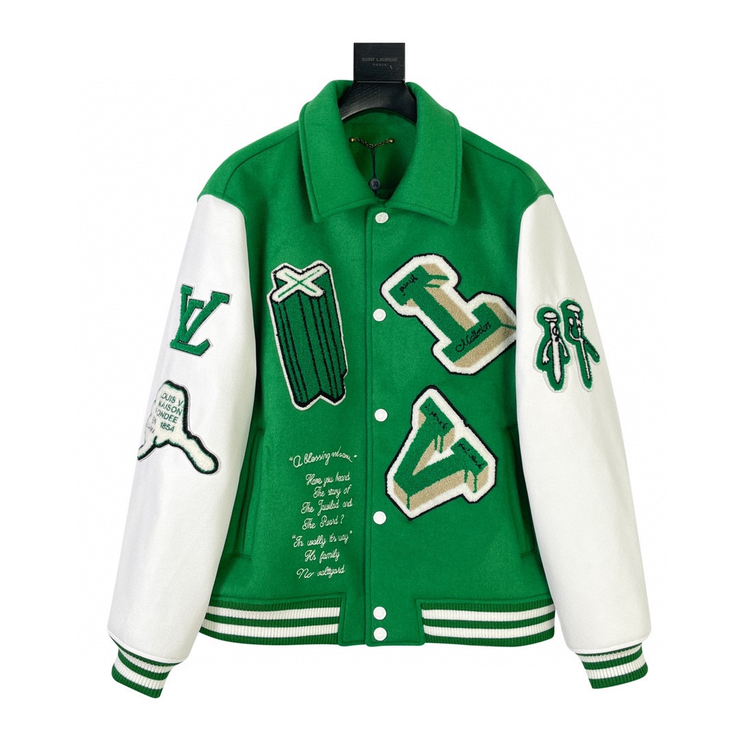 Louis Vuitton Leather Basketball Jacket - DesignerGu
