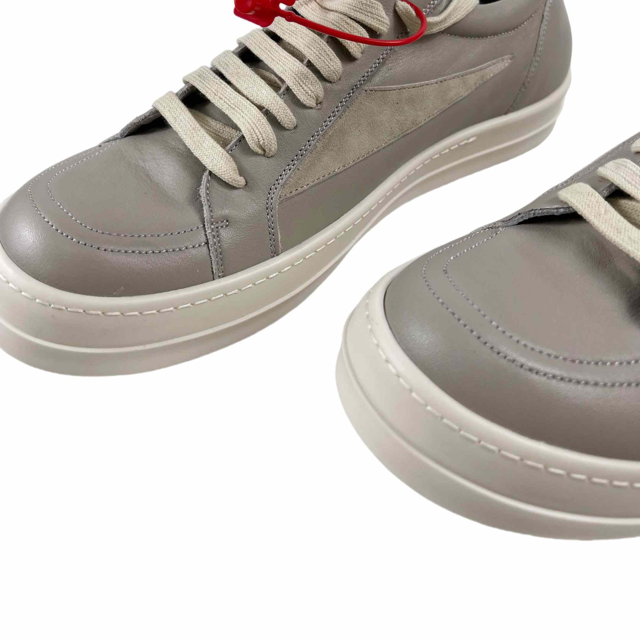 Rick Owens Lido Vintage Leather Sneakers - DesignerGu
