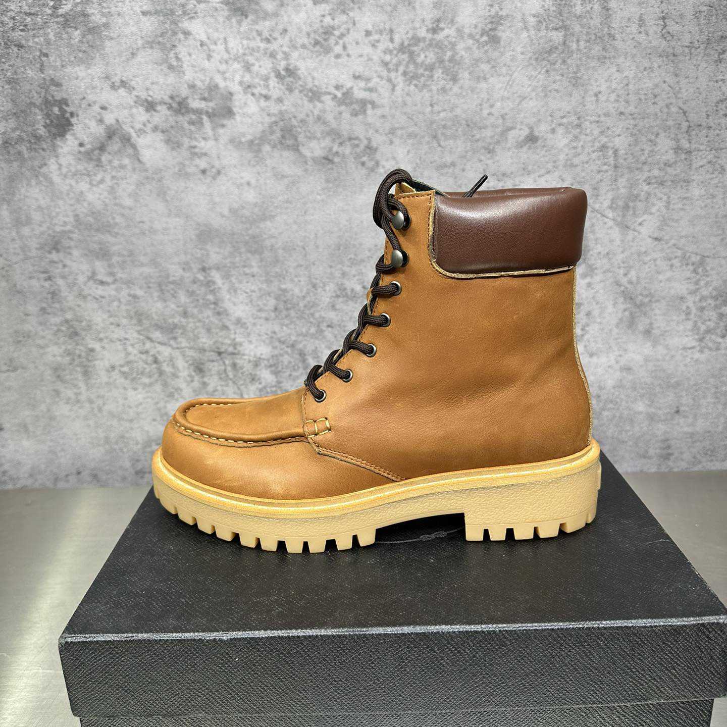 Prada Lug-sole Leather Boots - 