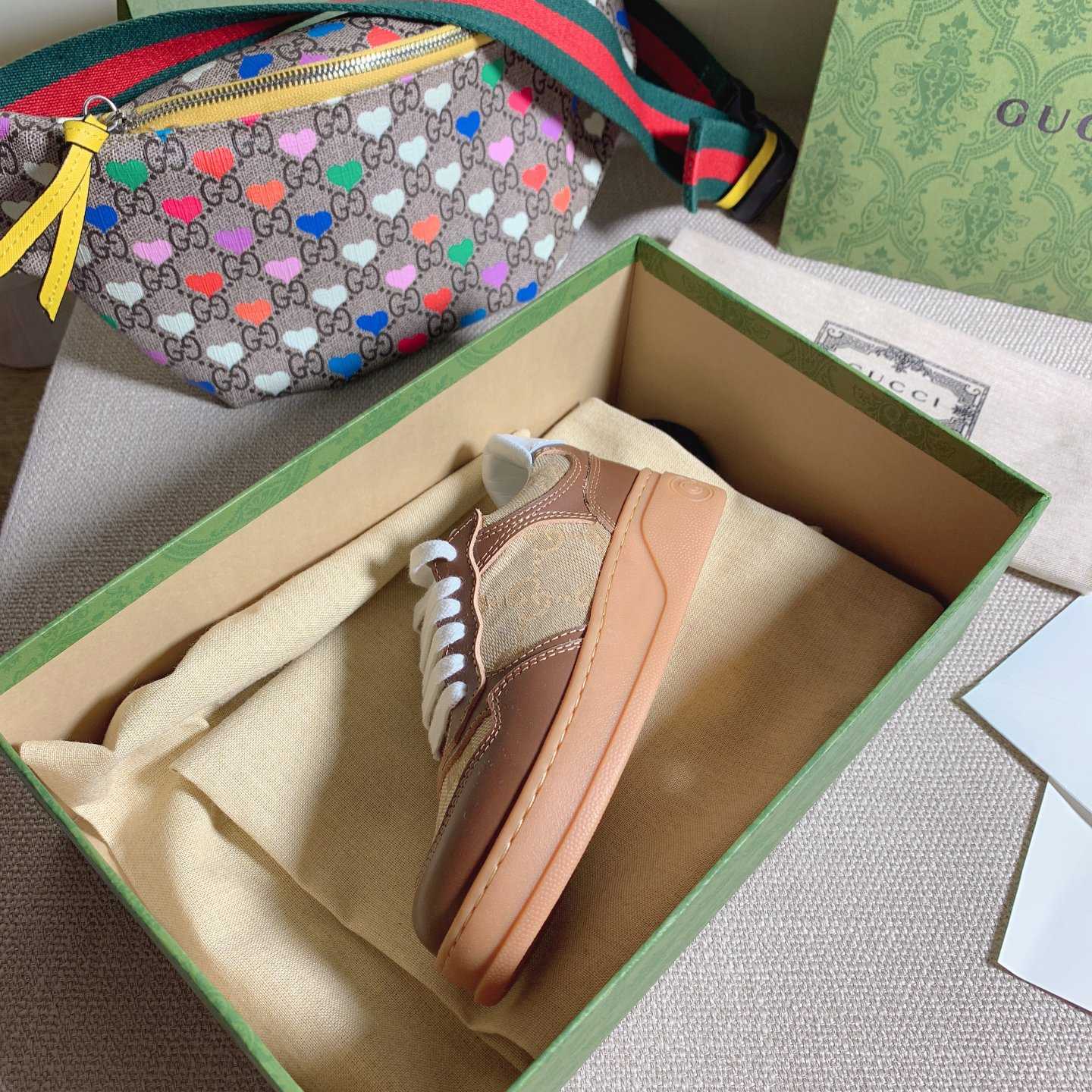 Gucci Toddler Leather Platform Sneaker - 