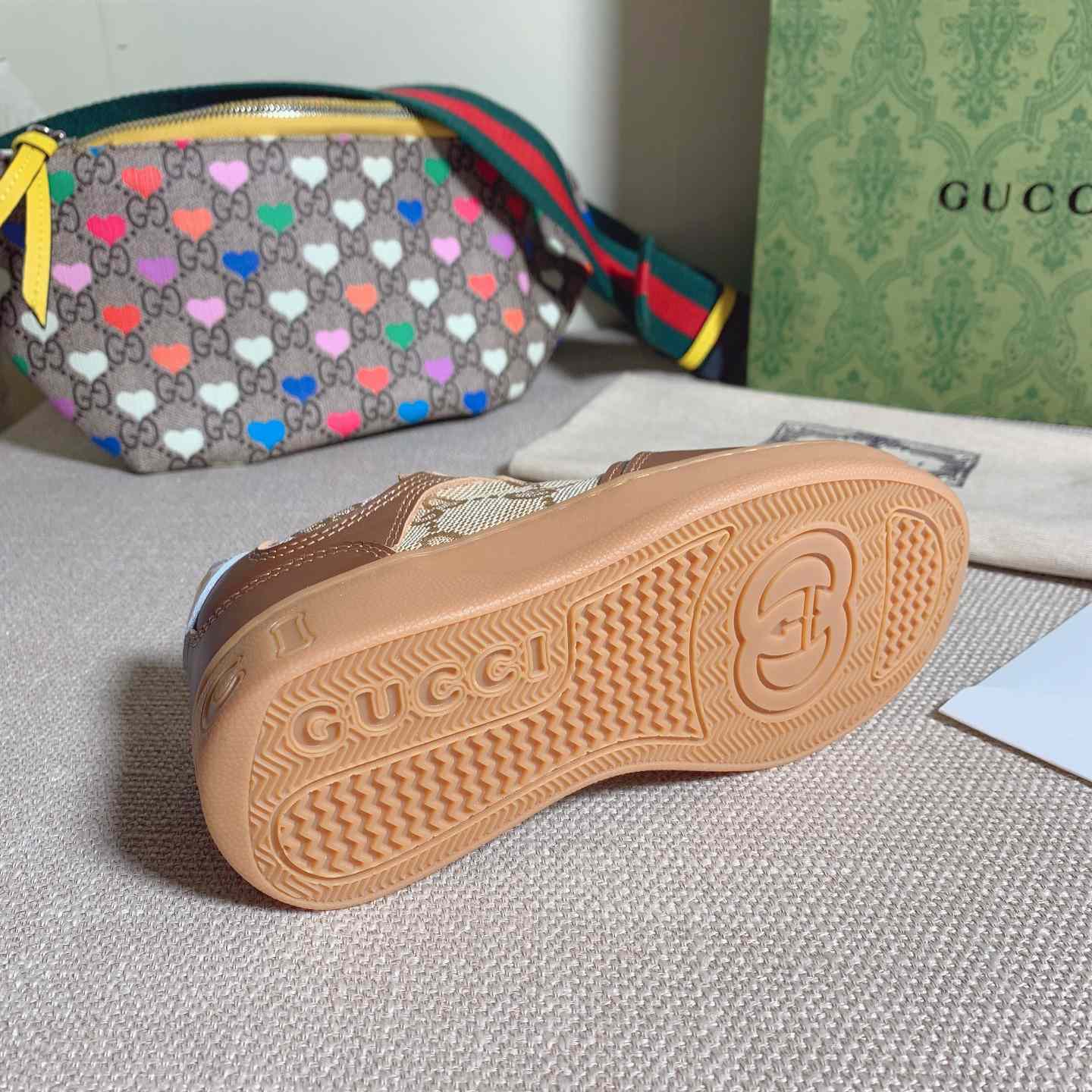 Gucci Toddler Leather Platform Sneaker - 