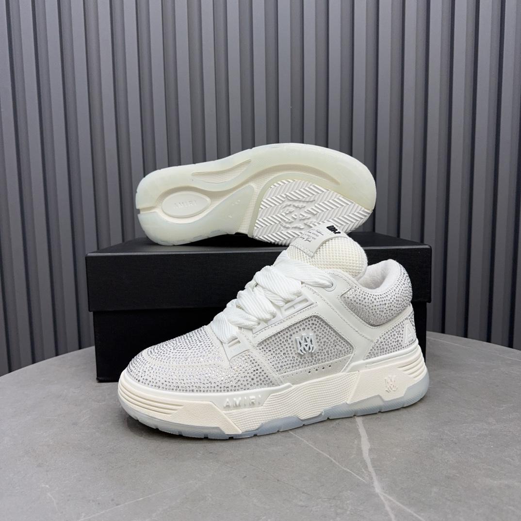 Amiri Crystal MA-1 Leather Sneakers - 