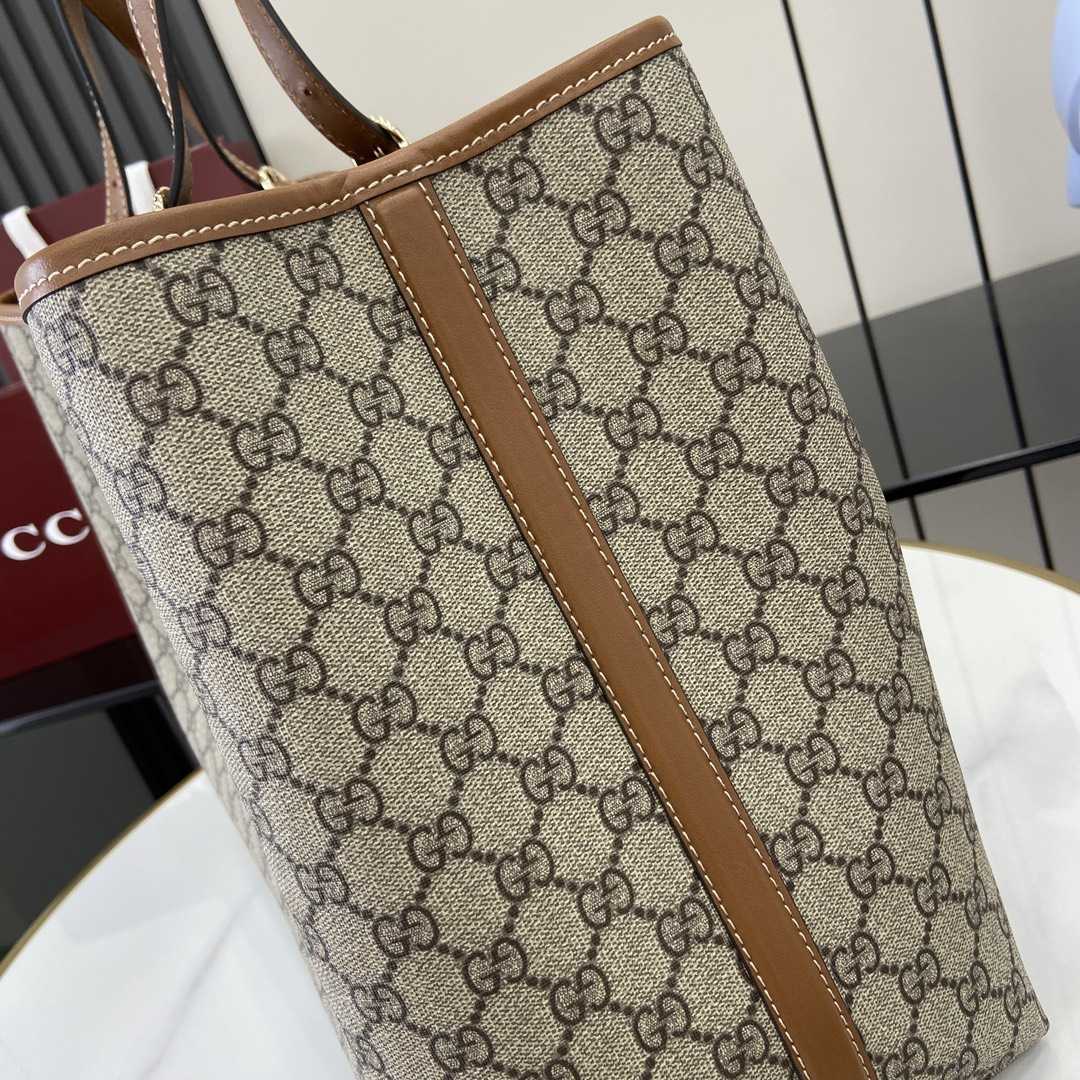 Gucci GG Emblem Large Tote Bag - DesignerGu