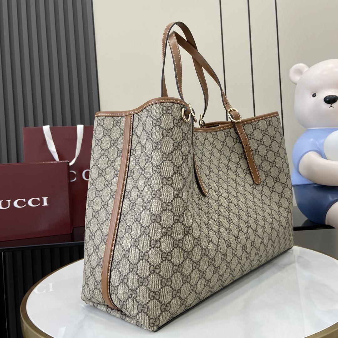 Gucci GG Emblem Large Tote Bag - DesignerGu