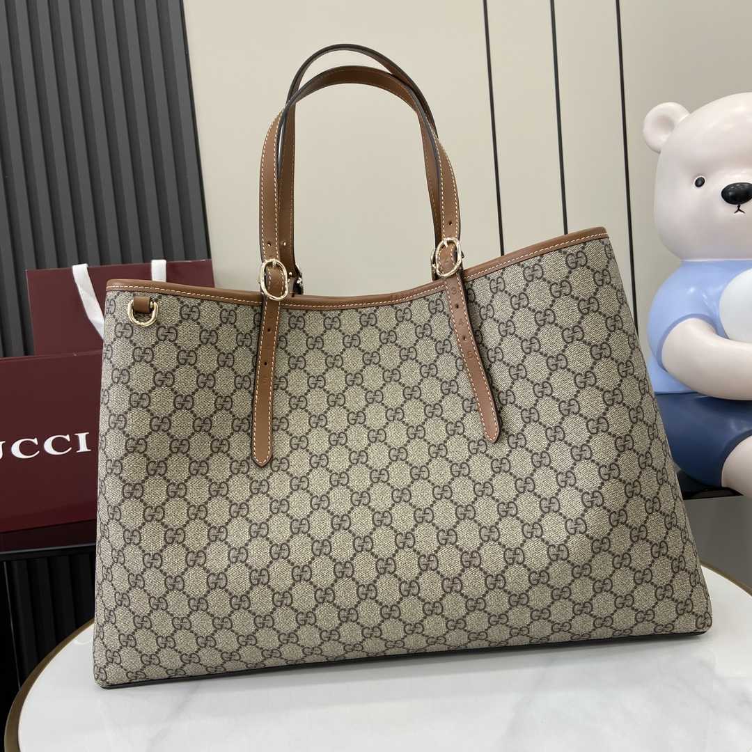 Gucci GG Emblem Large Tote Bag - DesignerGu