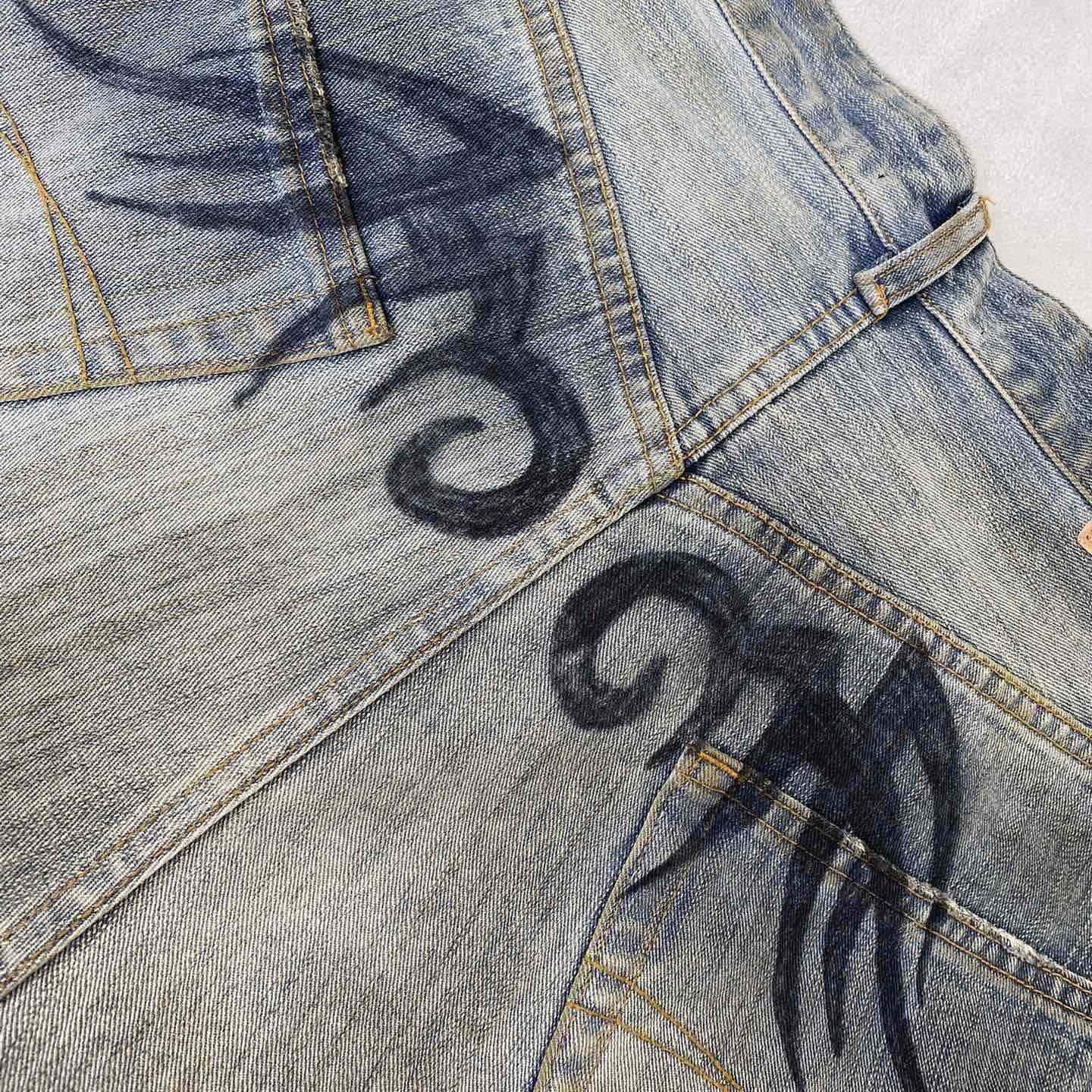 Balenciaga Y2K Stretched Knee Baggy Pants  - 