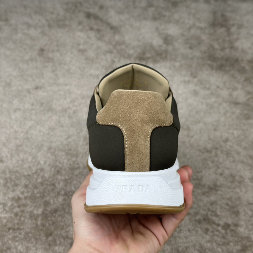 Prada Leather And Re-Nylon Sneakers - 