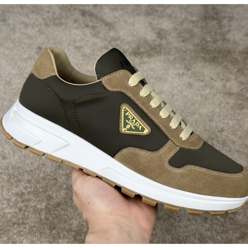 Prada Leather And Re-Nylon Sneakers - 