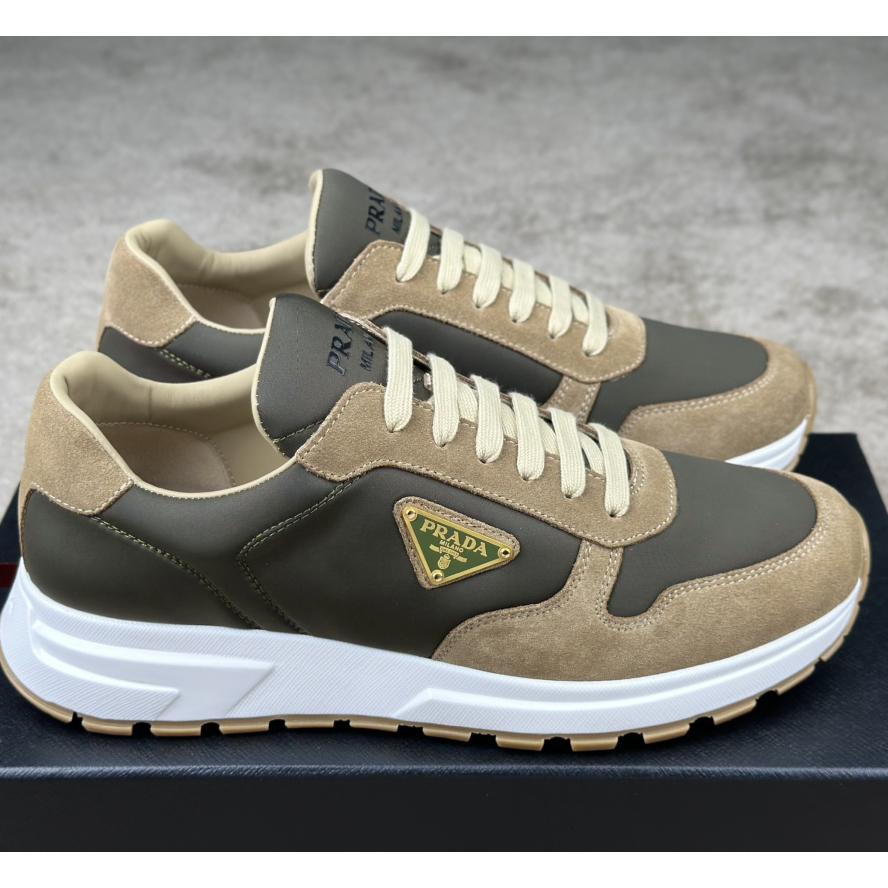 Prada Leather And Re-Nylon Sneakers - 