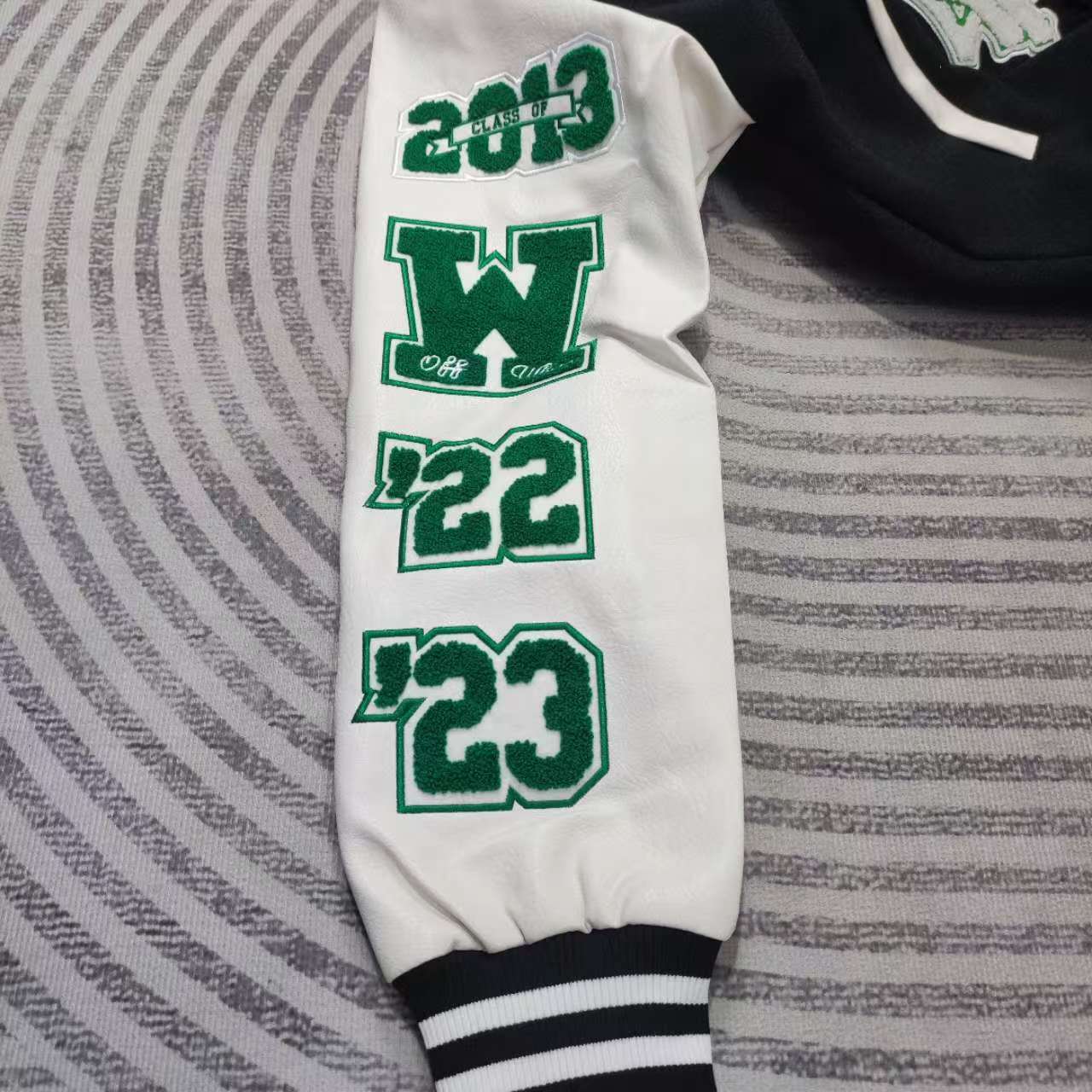 Off-White Embr Patches Embroidered Varsity Jacket - 