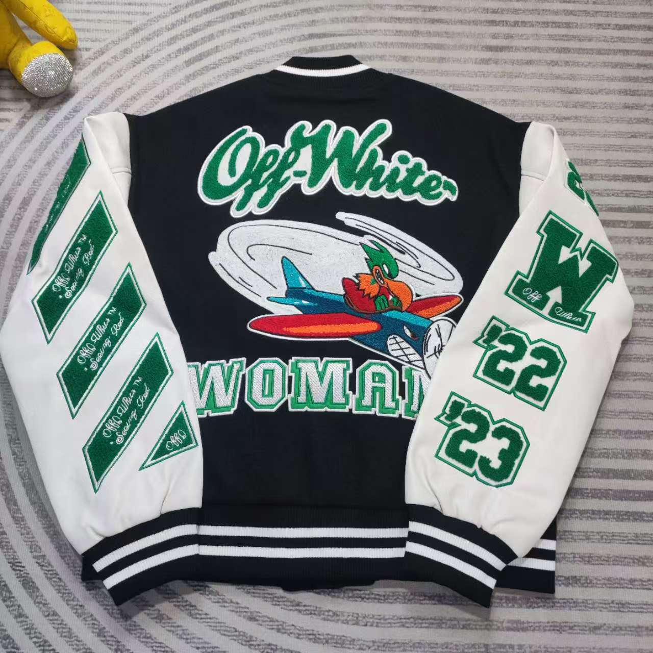 Off-White Embr Patches Embroidered Varsity Jacket - 