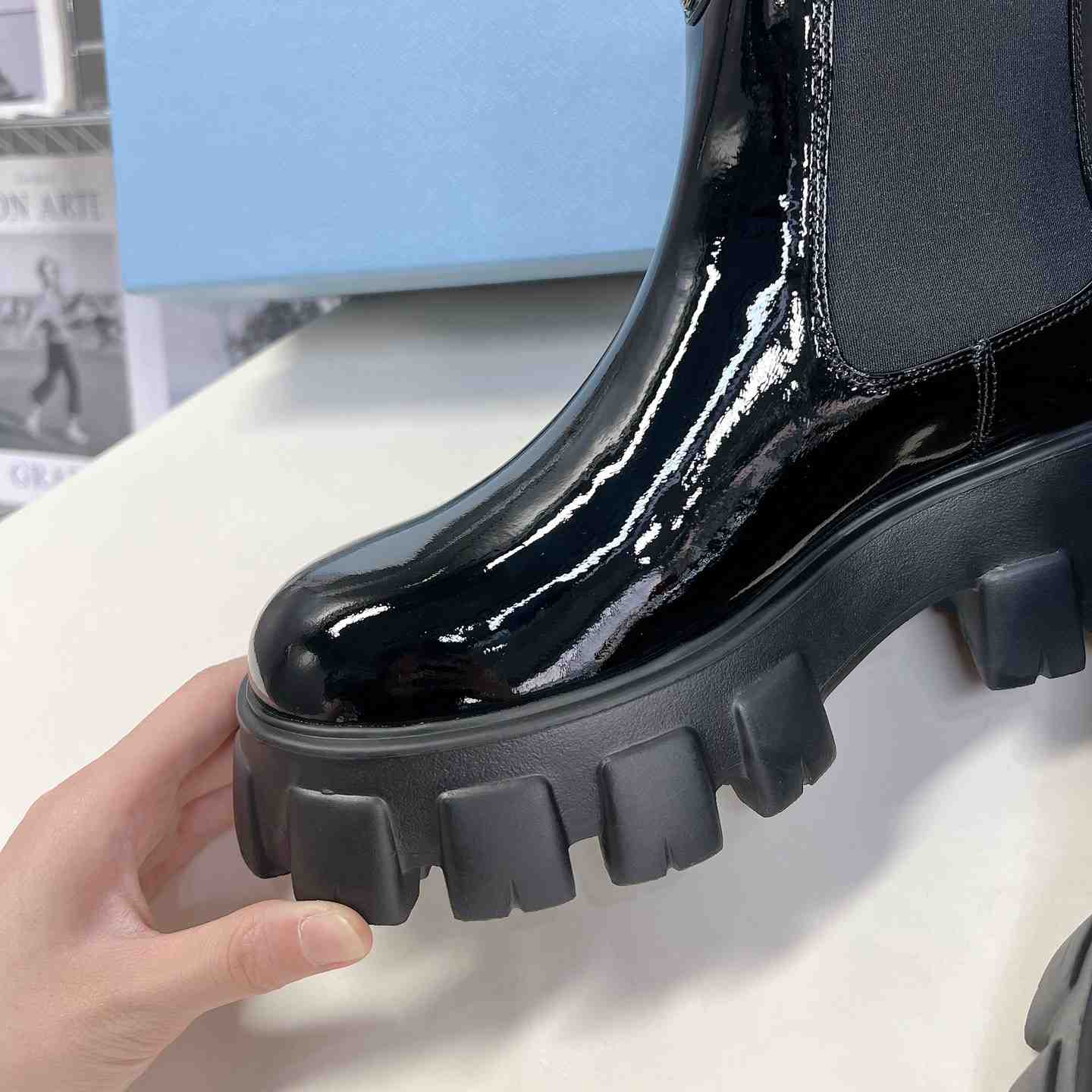 Prada Monolith Ankle Boots - 