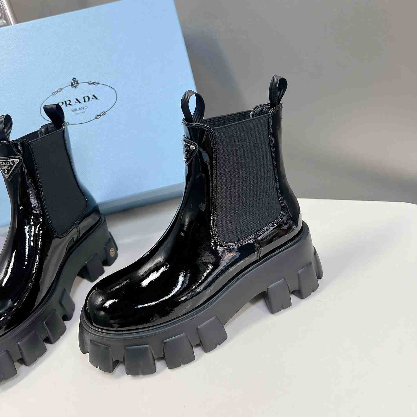Prada Monolith Ankle Boots - 