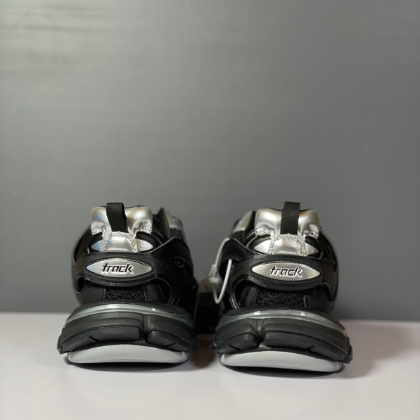 Balenciaga Track Sneaker In Black And Silver Mesh And Nylon - DesignerGu